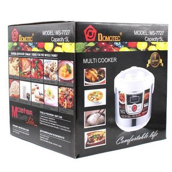 Хорошая бюджетная мультиварка Domotec, Мультиварка рисоварка многофункциональная для дома UX-52 | Зображення 3