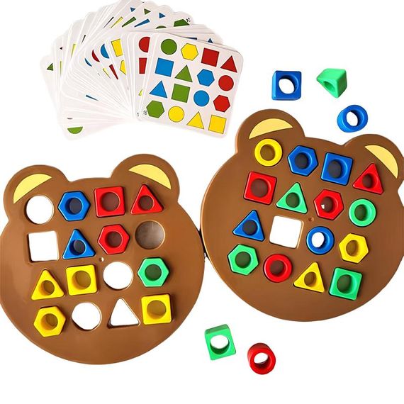 Настільна інтерактивна гра Ummi Shape Matching Game + answer bell Colorful | Зображення 1