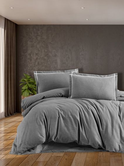 Комплект постельного белья First Choice Flanel 200×220 см Soprano Grey