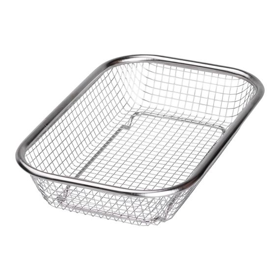 Сито-кошик для миття овочів та фруктів 29.5х21х6 см друшляк з нержавіючої сталі HP-19-23-M | Зображення 2