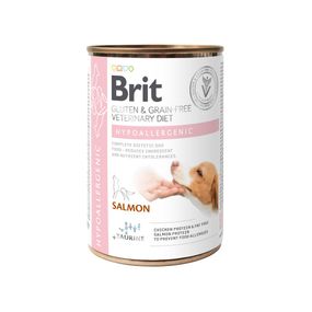 Вологий корм Brit Grain Free Veterinary Diets Hypoallergenic для собак із харчовою алергією або непереносимістю з лососем та