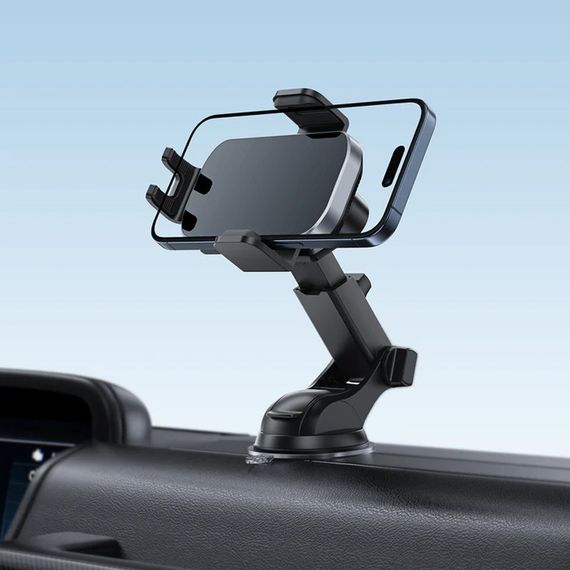 Автодержатель с БЗУ Acefast D53 with Electric Clamp for Dashboard Black | Зображення 6