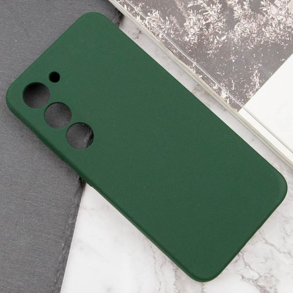 Чохол Silicone Cover Lakshmi Full Camera (AA) для Samsung Galaxy S23 Зелений / Dark green | Зображення 3