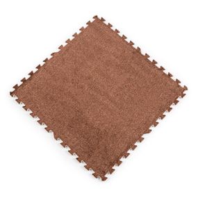 Підлога-пазл плюшевий 60х60х1см Коричневий (D) SW-00002083