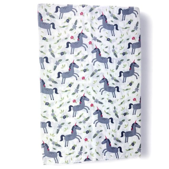 Пелюшка SoundSleep Unicorn муслін 80х100 см біла (2800004517539) | Зображення 2