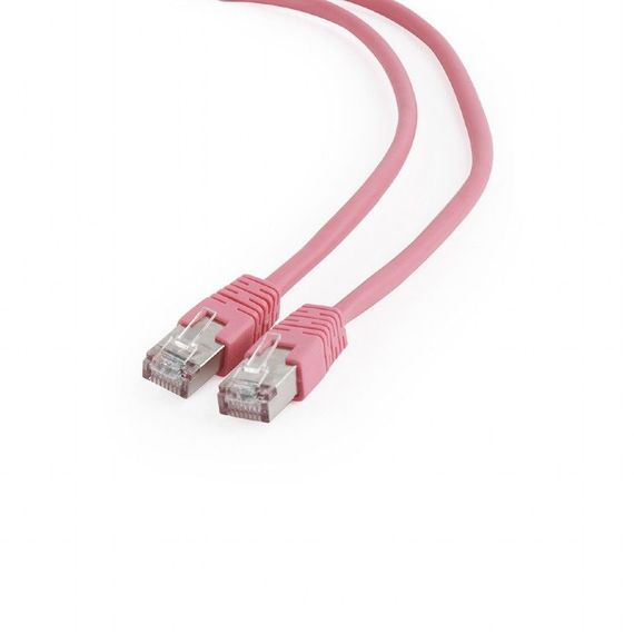 Патч корд Cablexpert PP6-3M/RO, FTP, категорія. 6, литий,  50u" штекер із фіксатором, 3 м, рожевий | Зображення 1