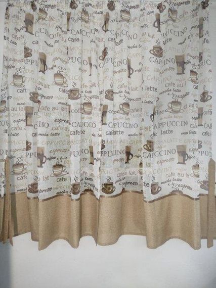 Короткий тюль ETL Coffee brown | Зображення 3
