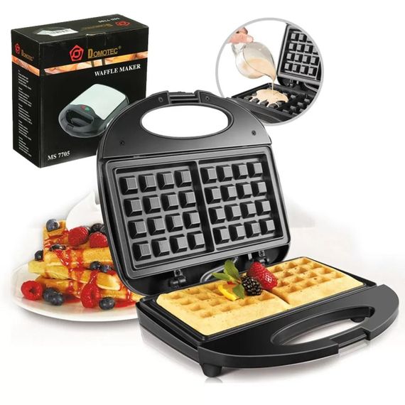 Електрична вафельниця з антипригарним покриттям, Domotec MS 7705 / Електровафельниця для бельгійських вафель | Зображення 7