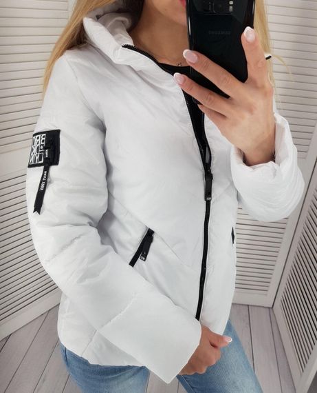 Жіноча демісезонна куртка, арт. 1008, білий | Зображення 3