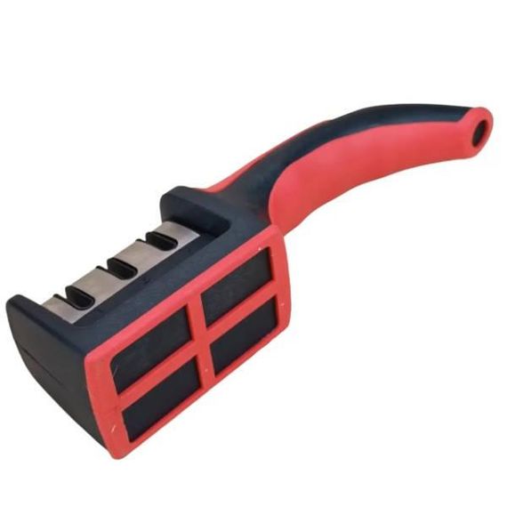 Точилка для ножів 3 в 1 Червона