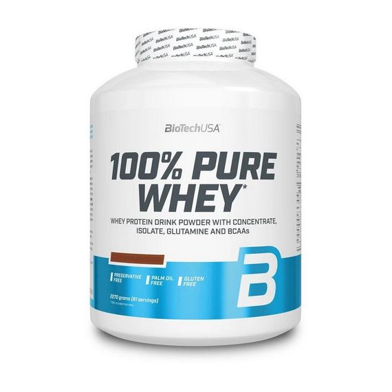 Протеїн BioTechUSA 100% Pure Whey 2270 g /81 servings/ Strawberry
