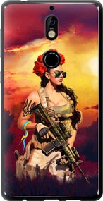 Чехол на Nokia 7 Украинка с оружием "5316u-1367-17620"