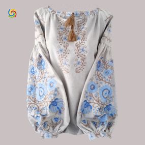 Рубашка Украинская вышиванка  555307111 цвет серый размер XXL/3XL