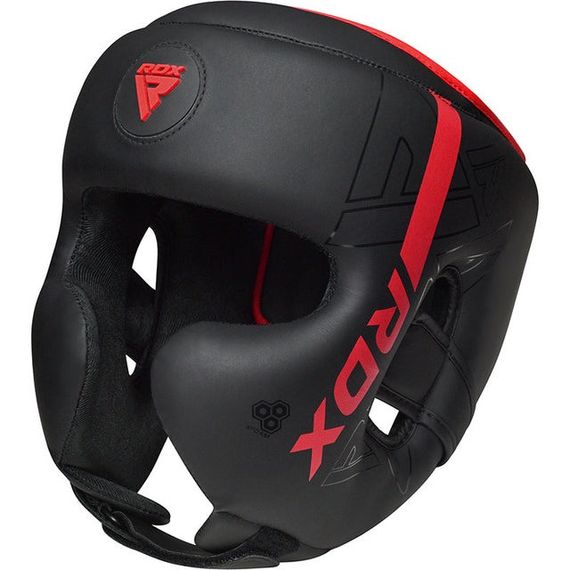 Шолом боксерський  RDX F6 KARA Matte Red L (капа в комплекті) | Зображення 3