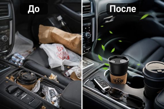 Автомобільний ароматизатор CT-X11 у вигляді стаканчика • Освіжувач повітря в машину для підсклянника, салону авто, дому та офісу | Зображення 1