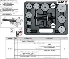 Набор инструмента розтискання гальмивних цилиндрив YATO 12 предметив YT-0611