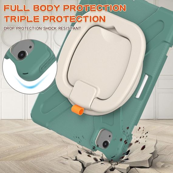 Чехол для iPad Air 4 10.9” (2020), iPad Pro 11” (2018/2020/2021), с ручкой подставкой, противоударный, зеленый | Зображення 3