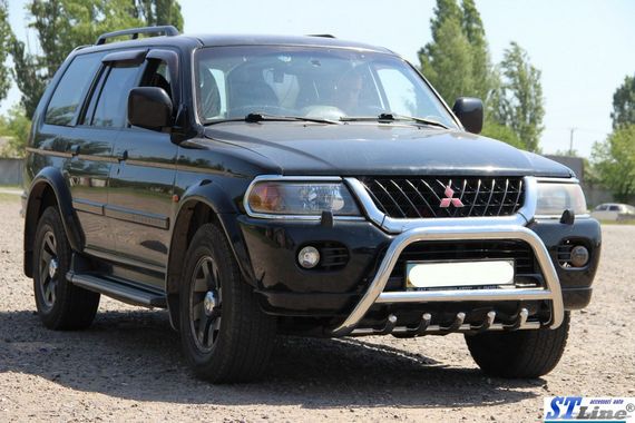 Кенгурятник WT003 (нерж) для Mitsubishi Pajero Sport 1996-2007 гг | Зображення 2