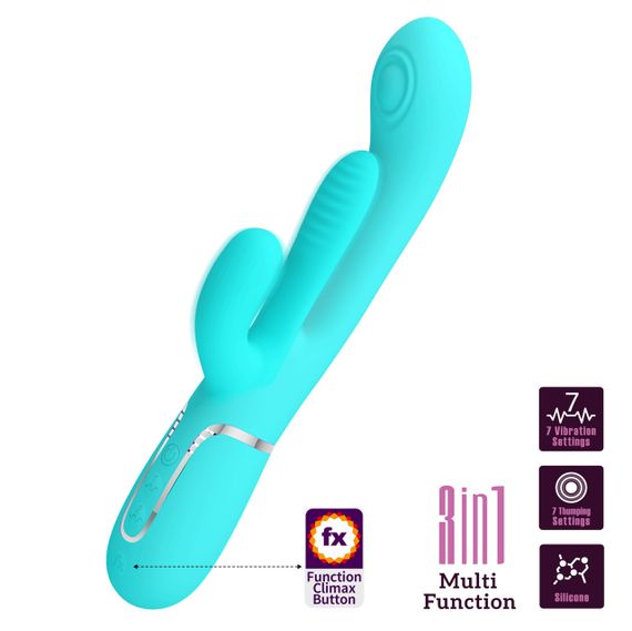 Вібратор із стимулятором клітора PRETTY LOVE — Shonia Green 3 in 1, BW-500041-1 Sex Aura | Зображення 1