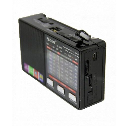 Радио GOLON RX-8866 цифровой портативный радиоприемник с фонариком функцией PowerBank | Зображення 1