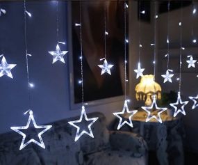 Світлодіодна гірлянда штора зорепад 138LED (гірлянда із зірками): довжина 2,5м (білий колір)