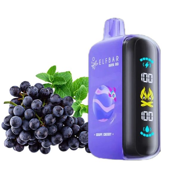 Elf Bar Raya D3 25000. Виноград М'ята (Grape Mint)