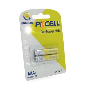 Аккумулятор PKCELL 1.2V AAA 600mAh NiMH Rechargeable Battery, 2 штуки в блистере цена за блистер, Q12