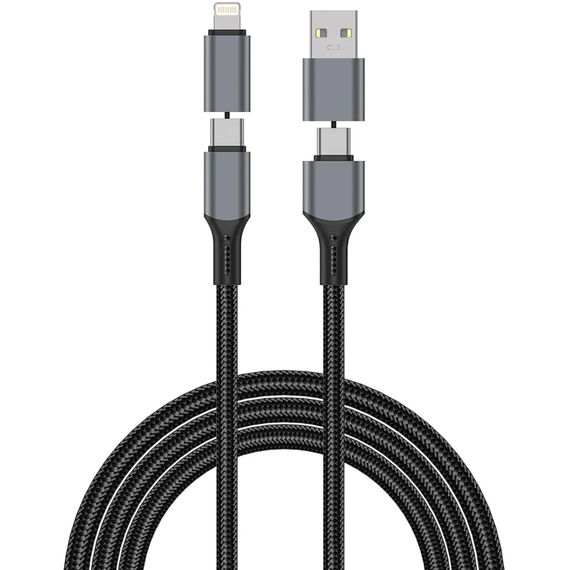 Дата кабель WIWU C077 Cyberlink Type-C to Lightning 27W (1m) Silver | Зображення 1