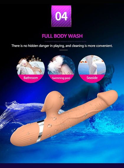 Вібратор - Basia Thtusting Vibrator 2in1 | Зображення 6