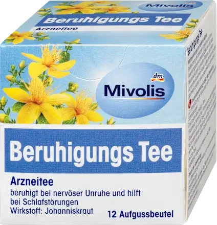 Заспокійливий трав’яний чай, збір трав "Mivolis" – 12 пакетиків для зниження стресу та покращення сну