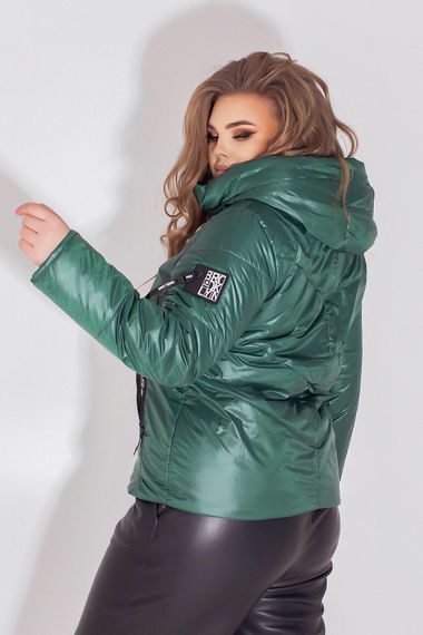Жіноча демісезонна куртка, арт. 1008, темно зелений пляшка | Зображення 7