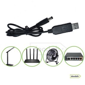 USB кабель живлення від Power Banka CARPRIE - 5,5*2,5 мм 9V (для роутерів, маршрутизаторів, ліхтарів, ip камер)