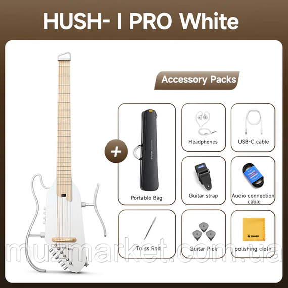 Silent гітара Donner HUSH-I PRO White | Зображення 7
