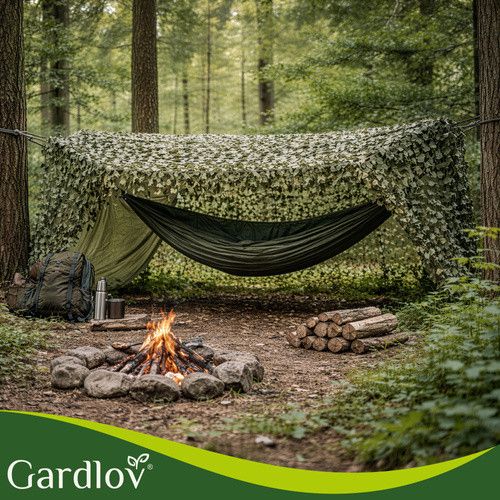 Камуфляжна маскувальна сітка 4x6 м Gardlov 27384 + 100 шт. стяжок | Зображення 4
