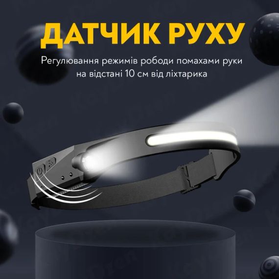 Налобний ліхтар акумуляторний LED ліхтарик | Зображення 8