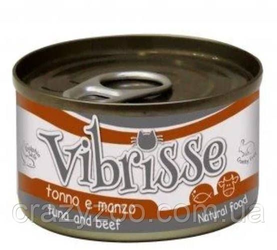 Вологий корм для котів Vibrisse Tuna & Beef тунець та яловичина 70 г C1018903