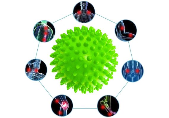 Масажний м'ячик EasyFit PVC 7.5 см м'який (надувний) зелений (EF-1058-GN) | Зображення 1