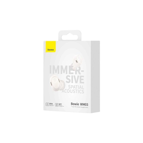 Бездротові навушники Baseus Bowie WM03 True Wireless Earphones Creamy-White | Зображення 1
