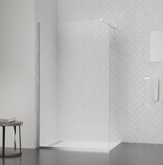 Душова перегородка Qtap Walk-In Standard CRM209.C8 90х200 см, скло Clear 8 мм, покриття CalcLess | Зображення 2