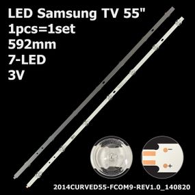 LED підсвітка TV 55" 587mm 7-led 3V 2014CURVED55-FCOM9-REV1.0 LED55XT810X3DU 1шт.