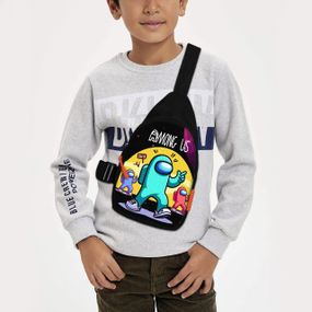 Сумка через плече дитяча Among Us 29х17 см сумка слінг для хлопчика (02035)