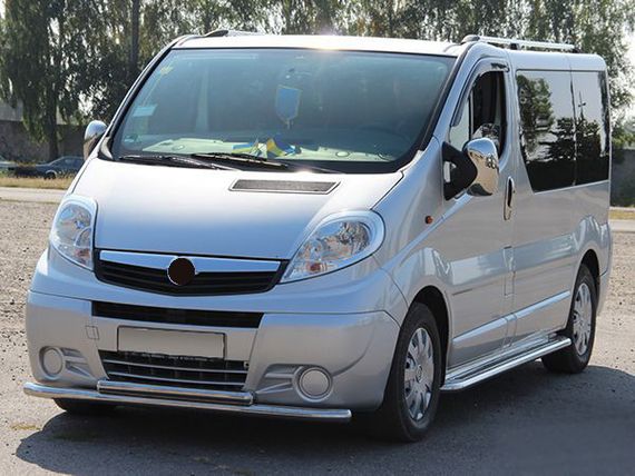 Передняя защита ST014 (нерж.) для Renault Trafic 2001-2015 гг | Зображення 3