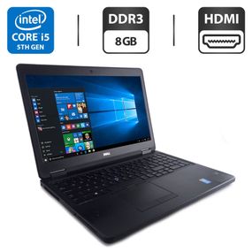 Ноутбук Dell Latitude E5550 / 15.6" (1366x768) TN / Intel Core i5-5200U (2 (4) ядра по 2.2 - 2.7 GHz) / 8 GB DDR3 / 500 GB HDD / Intel HD Graphics 5500 / WebCam б/у