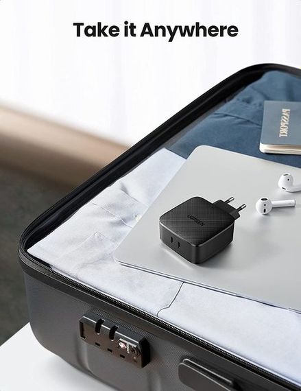 Мережевий зарядний пристрій Ugreen CD216 66W 2xType-C PD Charger (Black) (UGR-70867) | Зображення 4