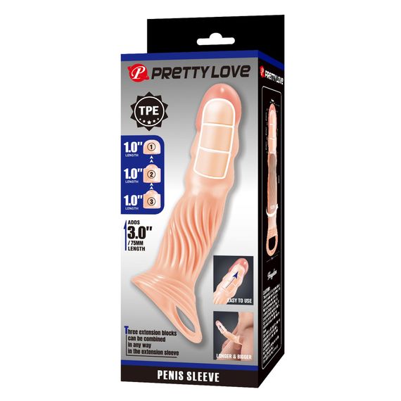 Насадка на член - Pretty Love Adjustable Penis Sleeve Extender 3.0" | Зображення 8