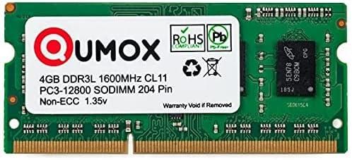 Оперативная память QUMOX 4 ГБ, 204 контакта DDR3L-1600 SO-DIMM (1600 МГц, PC3L-12800S, CL11, 1,35 В | Зображення 5