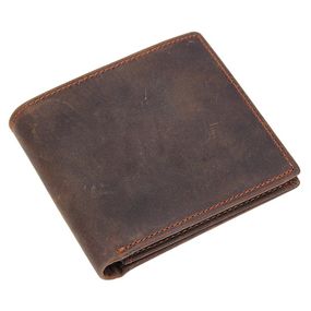 Бумажник горизонтальный в винтажной коже Vintage 14965 Коричневый