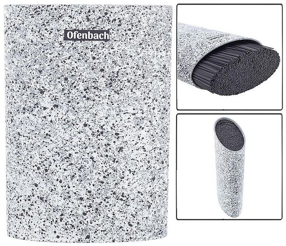 Підставка-колода Ofenbach Snow Marble для кухонних ножів 16х7х22.5см, овальна | Зображення 2