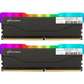 Модуль памяти для компьютера DDR4 16GB (2x8GB) 3600 MHz RGB X2 Series Black eXceleram (ERX2B416369AD)