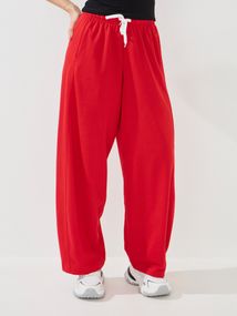 Спортивні штани Baggy однотонні жіночі GENUA G01142-0009 S Червоний shop (2000999558689)